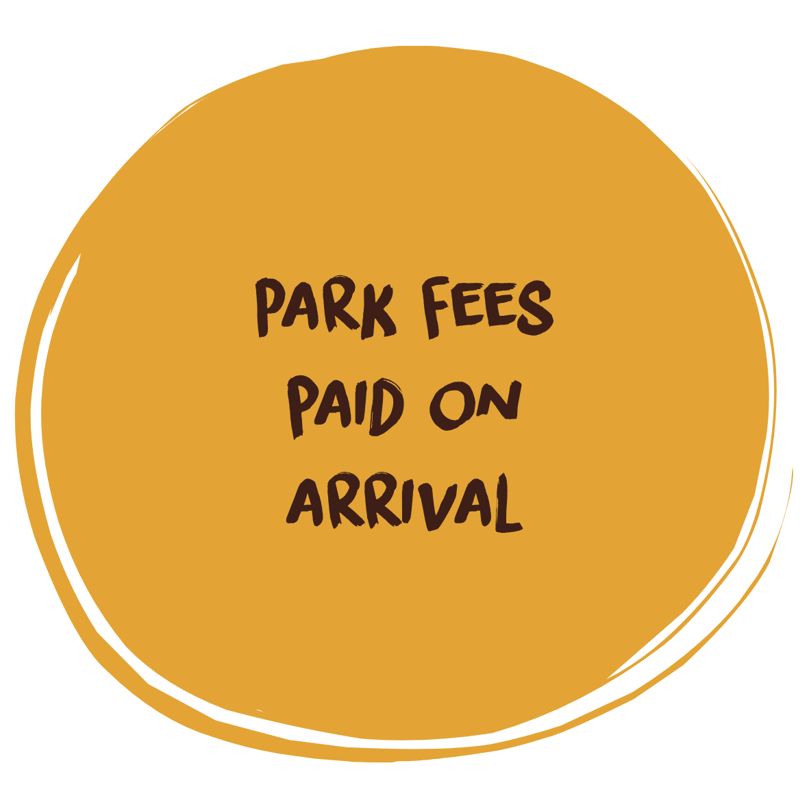 Park fees paid on arrival