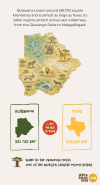 Comparison of the size of Tanzania and California