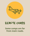 Remote camps in Botswana are often far from main roads